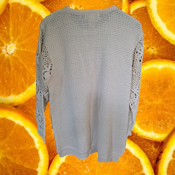 Vintage A Little Extra Spice Doily Crochet Long Sleeve Top Size Large‎ - Picture 7 of 7